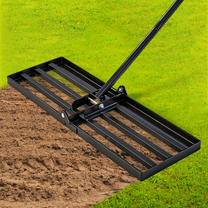 Niveleur de pelouse robuste JH-Mech avec poignée ergonomique en acier inoxydable de 73 pouces, noir, 30''x10'', pour terrains de golf - Product Image 1