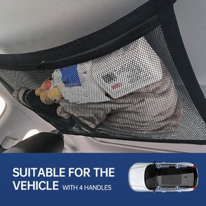 Organisateur de toit intérieur de <span class=keywords><strong>voiture</strong></span> personnalisé, <span class=keywords><strong>filet</strong></span> de <span class=keywords><strong>plafond</strong></span> de <span class=keywords><strong>voiture</strong></span>, poche pour le rangement des marchandises, organisateurs de <span class=keywords><strong>voiture</strong></span> haut de gamme - Product Image 4