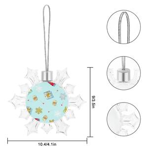 อุปกรณ์ตกแต่งในร่มทำจากผ้าไหมชั้นดีขนาด3ซม. อุปกรณ์ตกแต่งในร่มเป็นมิตรต่อสิ่งแวดล้อมรูปเกล็ดหิมะคริสต์มาส - Product Image 2