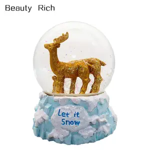 音乐盒雪花球，新年 Snowglobes 礼物，音乐,爱的珍贵的时刻，树脂/玻璃直径 100m