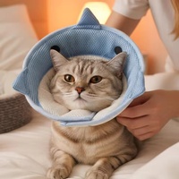 Foulard léger et réglable pour chats, avec imprimé mignon, pour empêcher de lécher après une cicatrisation