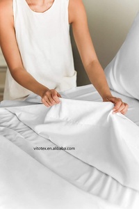 400 Thread Count Best Bed <strong>Sheets</strong> 100% Egyptian Cotton <strong>Sheets</strong> Set White Long Staple Cotton Queen <strong>Sheet</strong> for Bed - Product Image 3