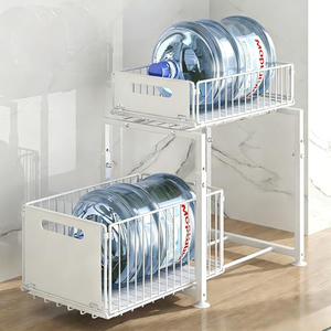 Étagère réglable en hauteur sur mesure OEM, 2 niveaux, coulissante sous l'évier de cuisine, organisateur de salle de bain, rangement coulissant pour armoire - Product Image 4