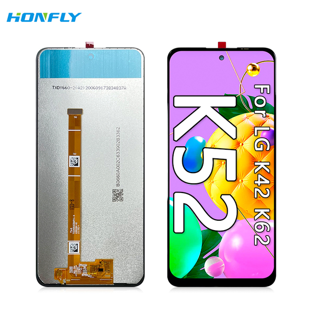 Honfly 6.6" Good Quality Mobile Phone Lcd for LG K42 K62 Lcd Touch Display Assembly for LG K52 Screen Replacement