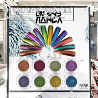 Pigmen Eyeshadow Chrome Efek Cermin Pelangi SH, Bubuk Kosmetik Warna Berubah, Single Magnetic Pans, Riasan Mata