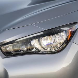 2 pièces de garnitures de phares en fibre de carbone pour Infiniti Q50 2014 2015 2016 2017 2018 - Product Image 5