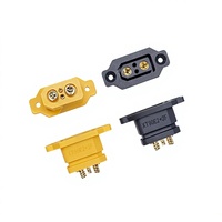 Connecteur Amass XT90E 2+2 à montage sur panneau, plaqué or, hybride, pour alimentation et signal, stock d'usine d'origine pour liaison BMS de batterie intelligente