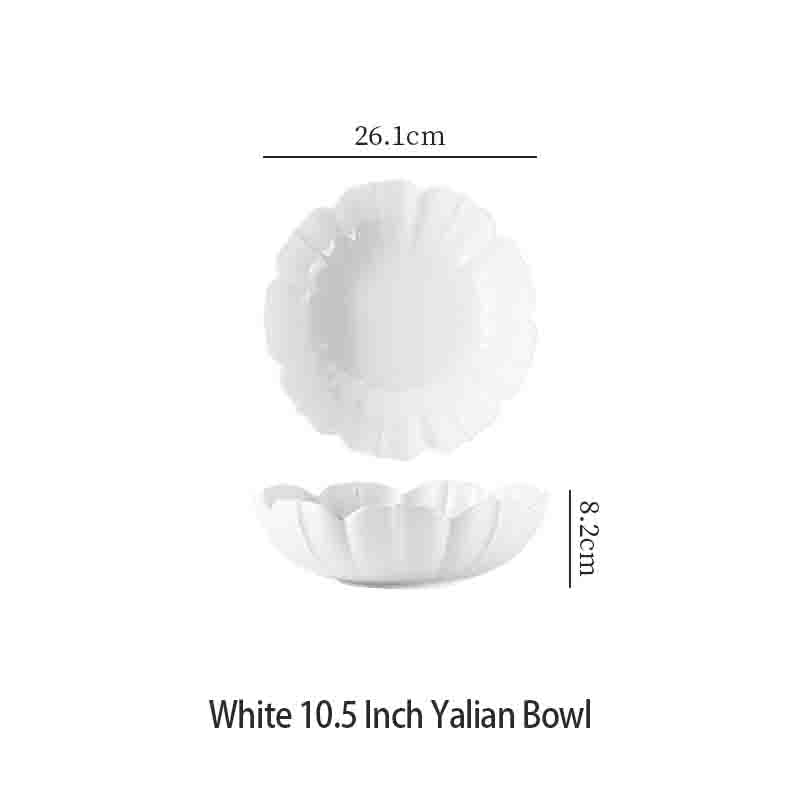 Ciotola Yalian bianca da 10,5 pollici