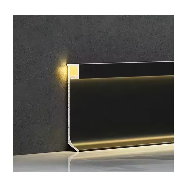 Goedkope Prijs Design Aluminium Met Led Licht Muur Vloerbedekking Mdf Schaduw Lichtgevende Plint Lijn Strip Plinten