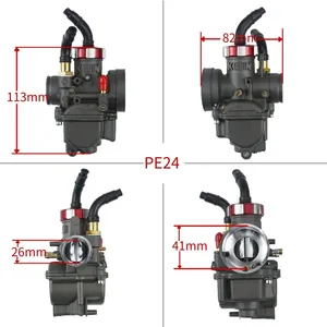 ใหม่ woyun PE24 24มมอะลูมิเนียมคาร์บ<span class=keywords><strong>แด</strong></span><span class=keywords><strong>ช</strong></span> NSR125 KX80 KX100 KX125 DIO NSR 50-125CC <span class=keywords><strong>2</strong></span>/4<span class=keywords><strong>จังหวะ</strong></span>หลุมจักรยานวิบากรถ ATV เครื่องยนต์สี่ล้อ - Product Image 6