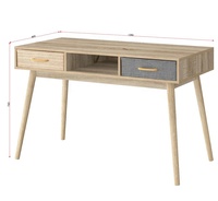 Fabricant OEM Bureau moderne en bois Bureau informatique pour études Bureau à domicile avec rangement pour le salon Tiroirs en tissu