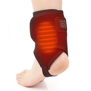 Support de cheville chauffant électrique réglable thérapie par compresse chaude masseur enveloppant les pieds pour les blessures et le soulagement de la douleur hivernale - Product Image 1