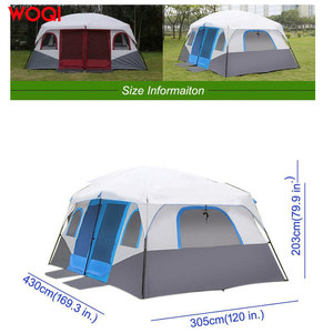 <span class=keywords><strong>Tenda</strong></span> <span class=keywords><strong>da</strong></span> <span class=keywords><strong>Campeggio</strong></span> Automatica WOQI <span class=keywords><strong>per</strong></span> 12 Persone, Portatile, Impermeabile, con Doppia Porta e Doppia Finestra, <span class=keywords><strong>Attrezzatura</strong></span> <span class=keywords><strong>da</strong></span> Esterno - Product Image 2