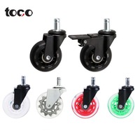 Roulettes pivotantes robustes Toco, roulettes de chaise de bureau populaires, roulettes en PU avec frein