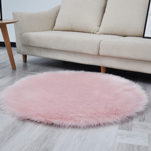 Tapis arc-en-ciel de luxe en fausse fourrure, accessoire à poils longs en peau de mouton, personnalisé, <span class=keywords><strong>blanc</strong></span> - Product Image 2