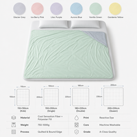 Couverture d'été en soie glacée sensation fraîche, matelassée en fibres rafraîchissantes de classe A, légère, lavable en machine, literie moderne et minimaliste pour la maison