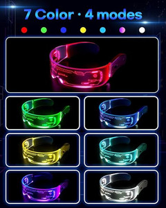 Gafas LED multicolores en una, suministro de fiesta con luz brillante para Bar Club <span class=keywords><strong>Halloween</strong></span> - Product Image 4