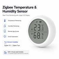 Sensor Suhu dan Kelembapan Zigbee Tuya dengan Pemantauan Real-Time, Layar Besar, Peringatan Baterai Rendah, dan Dukungan Zigbee Gateway