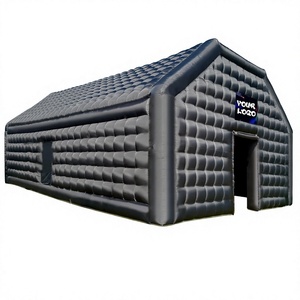Tente <span class=keywords><strong>de</strong></span> discothèque gonflable noire 30x20x13 pieds avec deux souffleurs 680W, thème discothèque/disco pour anniversaires, événements scolaires, jardin - Product Image 1