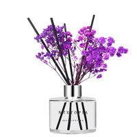Diffuseur d'ambiance personnalisé 200 ml pour la maison, parfum d'intérieur sans flamme, désodorisant, diffuseur à bâtonnets d'huiles essentielles aromathérapie aux fleurs séchées