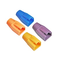 Botas de Cable de red Cat6A Cat7 RJ45, protección de enchufe Modular de gran diámetro de 8,5mm, fundas de Material PU para accesorios de conector