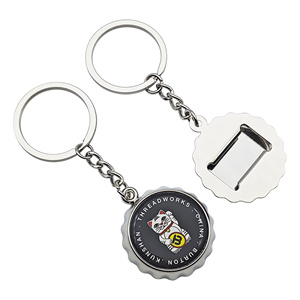 Biểu tượng tùy chỉnh kim loại mở chai <span class=keywords><strong>Keychain</strong></span> Vòng Cyprus bia mở chai Keyring chai-cap hình quà lưu niệm với khuôn Chứng Khoán - Product Image 1