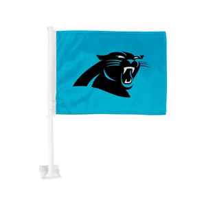 Ventana de coche motocicleta para colorear Bandera de poliéster <span class=keywords><strong>Buffalo</strong></span> Bills banderas de coche personalizadas de doble cara <span class=keywords><strong>NFL</strong></span> Carolina Panthers - Product Image 1