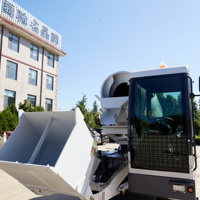 Camion malaxeur à béton autochargeur ER1.5 YUNNEI 58KW 1,5m³ 4x4 Direction par roues arrière Pesage électronique Déchargement à 270 degrés