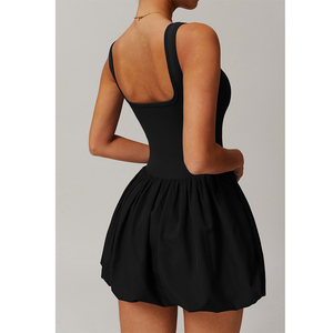 Women's Sleeveless Athletic Pleated Golf <strong>Tennis</strong> <strong>Skirt</strong> Custom <strong>Underneath</strong> Workout Active Dresses with Built-in <strong>Shorts</strong> - Product Image 2