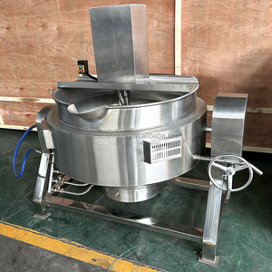 Mixer memasak komersial 200L 300L 400L mesin ketel jaket panci pengaduk permen pemanas Gas - Product Image 2