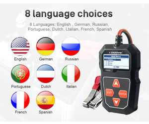 Probador de batería de coche KONNWEI 100-2000 CCA para batería de gel EFB <span class=keywords><strong>AGM</strong></span> de plomo ácido de litio - Product Image 5