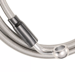 Longueur personnalisée 44.5 46.5 48.5 50.5 52.5 pouces en acier inoxydable tressé avant PTFE an3 tuyaux de <span class=keywords><strong>frein</strong></span> tuyau d'huile pour Harley Davidson - Product Image 3