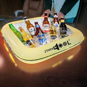 ZTARX กระติกน้ำแข็งเป่าลมพร้อมไฟ LED สำหรับ 1 คน วัสดุ PVC แบตเตอรี่แบบชาร์จได้ - Product Image 2