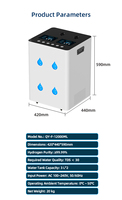 Équipement d'atomisation d'hydrogène à cellule électrolytique moléculaire électrique de haute pureté pour usage commercial et domestique 12000ML PEM SPE OEM