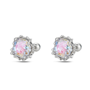 Millennium Rose Cut Thorn Stud Earrings 6mm S925 Sterling Silver Claw Setting Everyday Wear - Product Image 4
