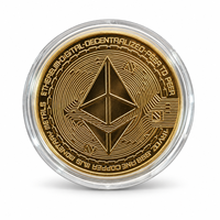 Pièce de monnaie emblème triangle géométrique 2026 en fer plaqué diamant bicolore avec étui