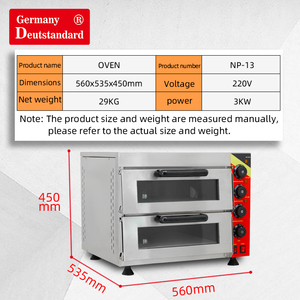 Forno elettrico <span class=keywords><strong>due</strong></span> strati pizzaiolo attrezzature da forno in acciaio inox - Product Image 6