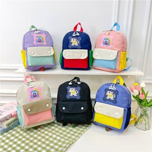 Customize Logo Contrast Color Kids <b>Backpack</b> <b>Lightweight</b> Toddler Travel Bag Kindergarten Soft Children's School Bag for Teenagers - Product Image 1