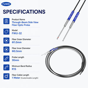 Sonde de capteur à fibre optique FWU-32 à haute transmission lumineuse et bonne conductivité, avec terminal de fente pour amplificateur - Product Image 4