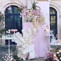 Décorations de mariage élégantes de fleurs en papier géantes Décorations de mariage élégantes et luxueuses