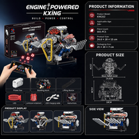 Kit de Bloques de Construcción MOC, Superauto con Motor V8 Eléctrico, Modelo con Control por APP, Juguete de Plástico ABS Personalizable para Regalo