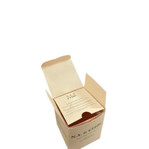 Caja de embalaje de papel kraft blanco, impresión a todo color ecológica, con inserción de tarros de vela