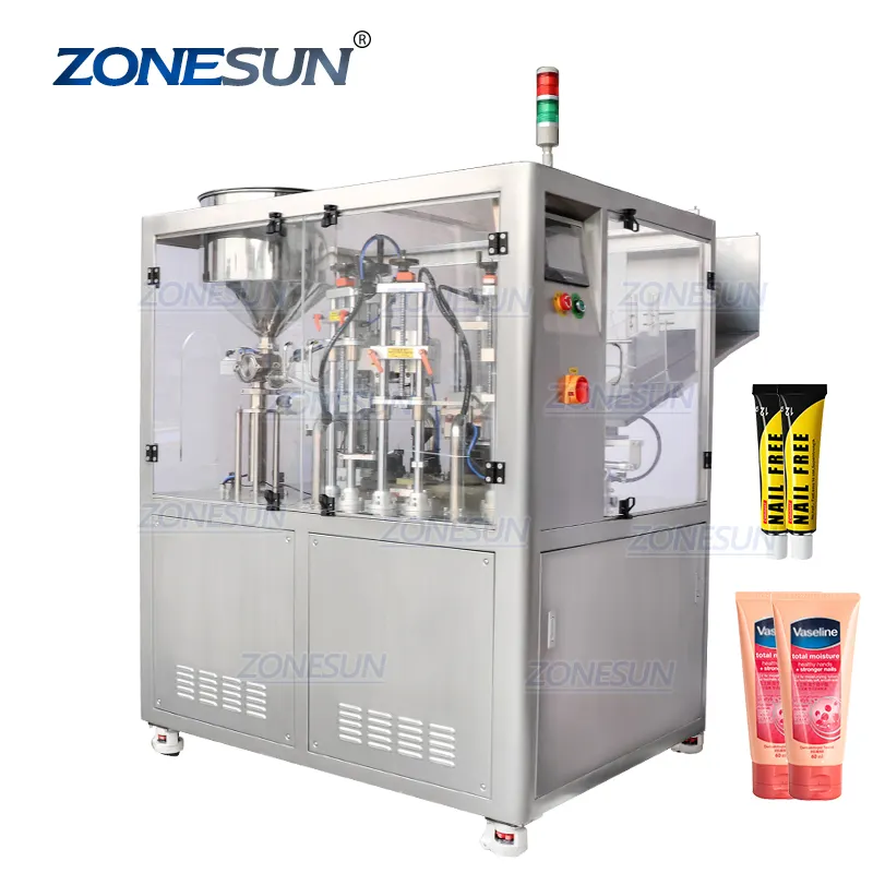 ZONESUN ZS-FS009U Sop For Ointment Lip Balm Ointment Tube Skincare Toothpaste Filling And Sealing Machine Cosmetic Cream