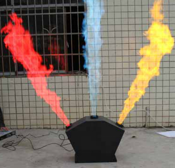 Сценическое шоу эффект Dmx управление 3 головы веерообразный трехсторонний вечеринка Dj спарклер фейерверк пожарная машина огнепроектор пожарная машина