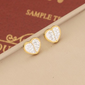 Nuevo Juego de Joyería de Acero Inoxidable con Baño de Oro de 18K y Circonitas, con Diseño de Corazón, para Mujer, Incluye Aretes, Collar y Pulsera, Ideal para Bodas - Product Image 2