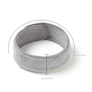 Diadema Ajustable de Terciopelo de Coral de Poliéster para Maquillaje y Spa <span class=keywords><strong>Facial</strong></span>, Toalla de Tela de Rizo con Cinta Mágica, Técnica de Tejido - Product Image 6