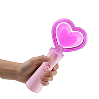Bâton lumineux LED rose portable de 8,6 pouces en forme de cœur néon clignotant, idéal pour concerts, événements, Saint-Valentin, jouet de fête, conforme ASTM F963