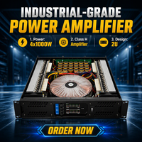 Amplificateur de puissance professionnel de classe H à 4 canaux, amplificateur stéréo haute puissance 4*1000w, équipement sonore/amplificateurs/haut-parleurs