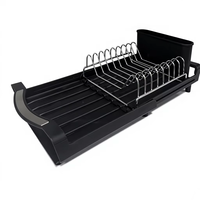 Égouttoir à vaisselle rétractable pour comptoir de cuisine, support de rangement pour bols et assiettes, articles ménagers