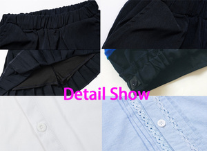 卸売カスタム幼稚園制服シャツスカートショーツセット小学生子供制服セット - Product Image 3